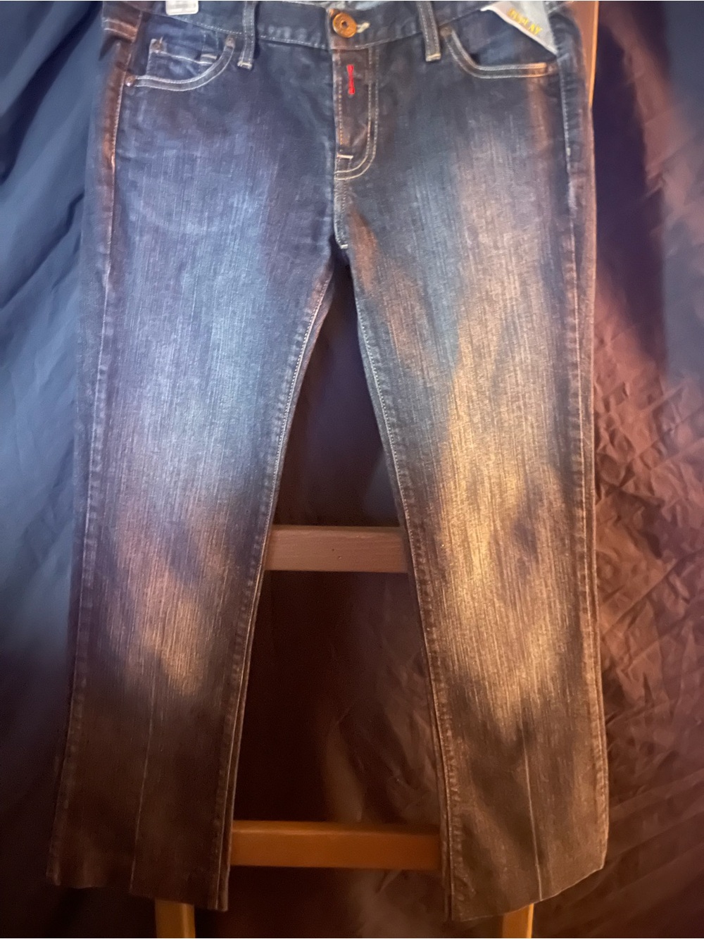 Replay Straight-Leg Jeans in Dark Blue Wash